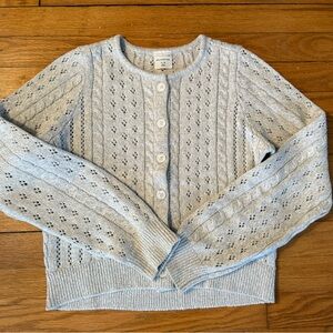 Abercrombie Kids Light Gray Cardigan Sweater